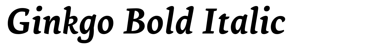 Ginkgo Bold Italic